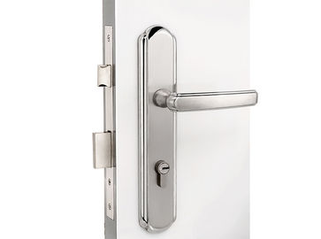 ชุดล็อคประตูสแตนเลสสีซาติน พร้อมมือเลเวอร์ 116×55 มม.