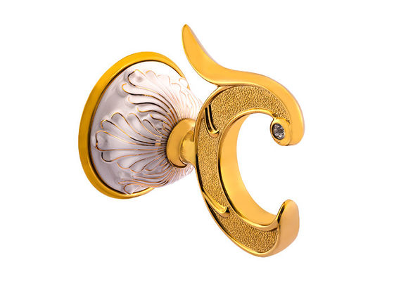 OEM และ ODM ห้องน้ําชุดตกแต่ง Robe Hooks ผงทอง สีเสร็จ