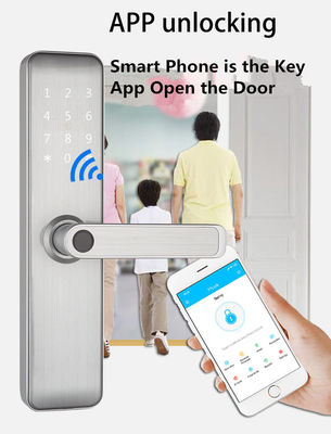 Bluetooth WiFi RFID Keyless Smart Door Lock สําหรับประตูเข้าบ้านประตูห้อง