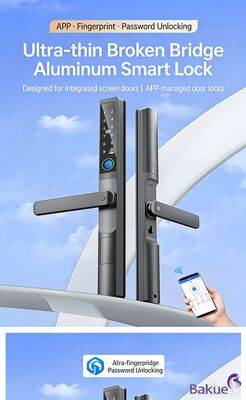 AA แบตเตอรี่ Smart Digital Door Lock Smart Door Lock Ultra Height Lock Ultra Thin 25mm Lock Screen ประตูเข้าถึงอุปกรณ์