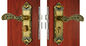 สีเหลืองโบราณ โบรนซ์ Mortise Lock Sets With Lever Handle โบรนซ์ Lock Body