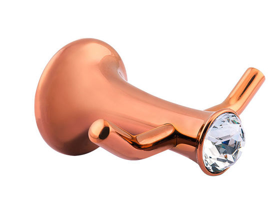 สังกะสีซินกและคริสตัล อุปกรณ์เสริมห้องน้ํา Robe Hook โมเดิร์นดีไซน์ Plat Rose Gold
