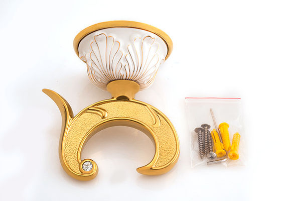 OEM และ ODM ห้องน้ําชุดตกแต่ง Robe Hooks ผงทอง สีเสร็จ