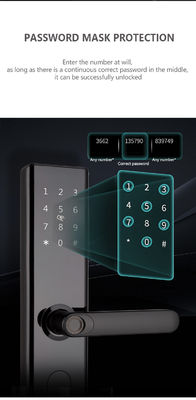 การรักษาความปลอดภัย Smart ประตูล็อคลายนิ้วมือ Mortise 6068 ด้วยการรักษาความปลอดภัย Knob สํานักงานบ้าน