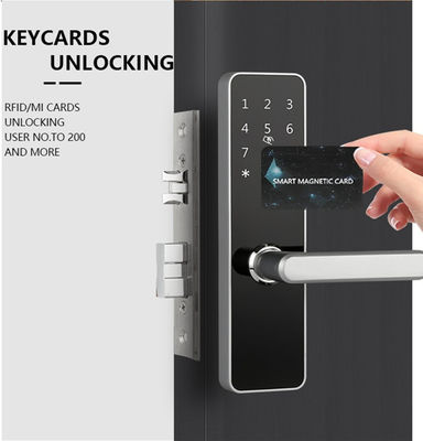 ล็อคประตูสมาร์ท ไม่มีกุญแจ NFC / IC Card Unlock Touchscreen Keypad โรงแรม APP