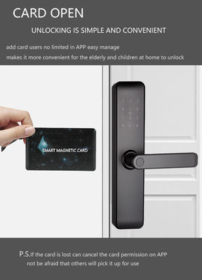 สี Bluetooth WiFi RFID ล็อคสมาร์ทไร้กุญแจ สําหรับอพาร์ทเมนต์ บ้านประตูเข้าประตูห้อง
