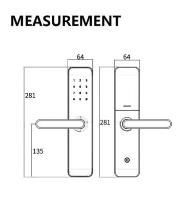 Bluetooth WiFi RFID Keyless Smart Door Lock สําหรับประตูเข้าบ้านประตูห้อง