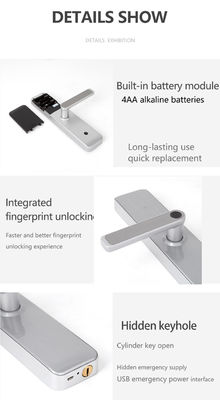 Bluetooth WiFi RFID Keyless Smart Door Lock สําหรับประตูเข้าบ้านประตูห้อง