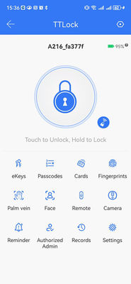 วิดีโอแมวตา ปาล์มเวน / ใบหน้าปลดล็อค Wifi Smart Lock อลูมิเนียม IP65