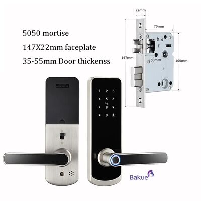 eKey Controller Type RFID Door Lock Featuring 2pcs Mechanical Key อุปกรณ์ควบคุมการเข้าถึงที่ยั่งยืนสําหรับสภาพแวดล้อมต่าง ๆ