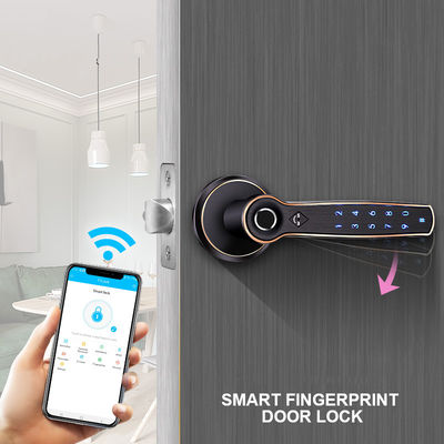 TTlock Fingerprint Bluetooth Smart Lock Keyless จานสกัดสแตนเคิล