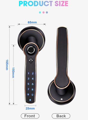 TTlock Fingerprint Bluetooth Smart Lock Keyless จานสกัดสแตนเคิล