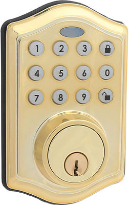 OEM สังกะสีซิงค์ Keyless Electronic Keypad Deadbolt Lock หลายสี