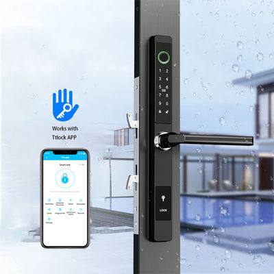 อลูมิเนียมนิ้วมือแอพควบคุมประตูล็อค Bluetooth กันน้ํา IP65