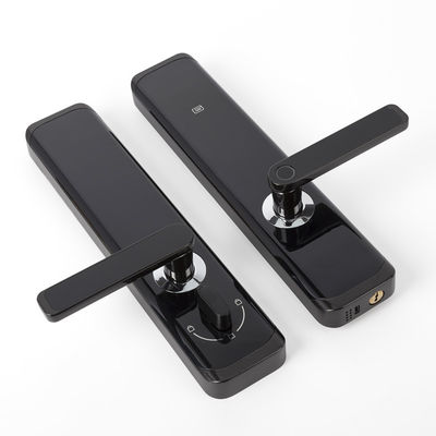 สีดํา สมาธิยุโรปสแตนดาร์ Mortise ประตูล็อค APP การทํางาน Wifi